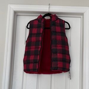 Derek Heart Red and Black Plaid Kids Vest